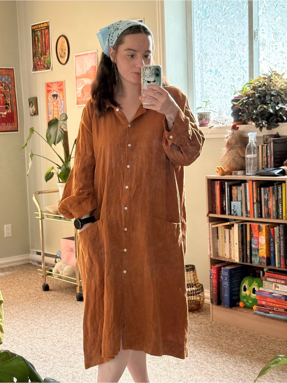 Beaton Linen Raglan Coat Dress